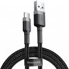 KABEL USB-A / USB-C Baseus Cafule CATKLF-UG1 300cm 2A QC 3.0 CZARNO-SZARY W NYLONOWYM OPLOCIE